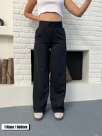 Korsaj Kemer Siyah Pantolon